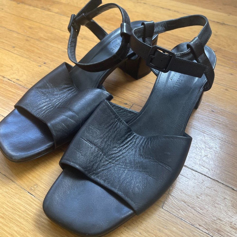 Everlane Women's Block Heel Sandal, Black, Size 9.5